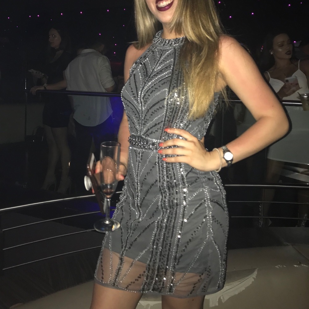 Gray Mini Dress